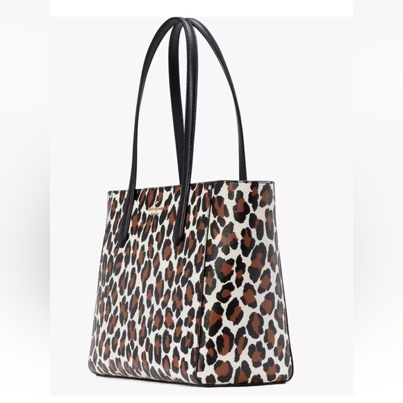 New Kate Spade Staci Spotted Leopard Medium Tote Natural Multi - Picture 2 of 4
